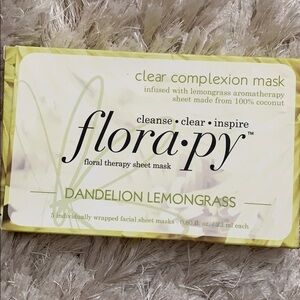𝅺florapy 5 pack clear complexion sheet mask
